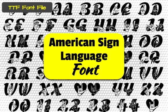 Able Lingo ASL 5 Font for Digital Design
