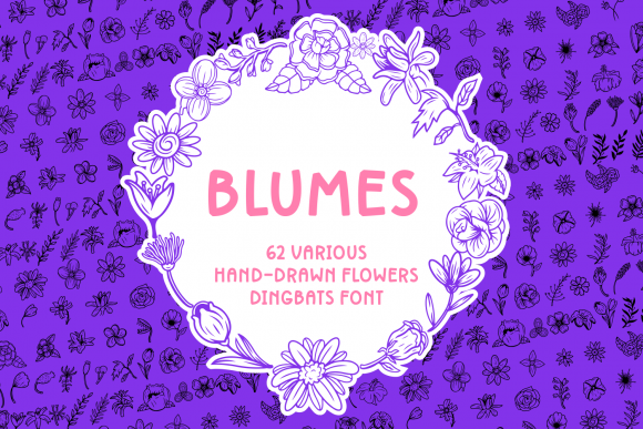 Blumes: A Hand-Drawn Dingbat Font for Web Design