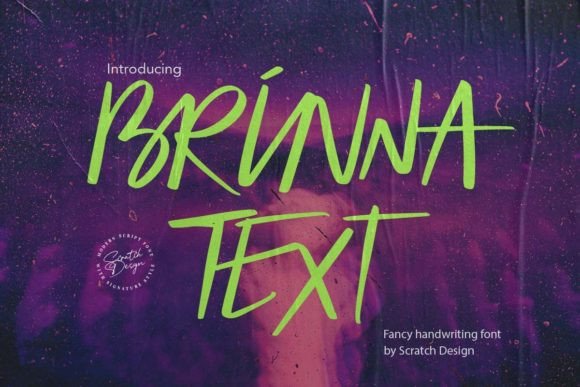 Brinna Text: The Expressive Script Font for Handmade Brands