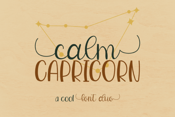 Calm Capricorn Duo Font for Crafters