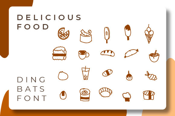 Delicious Food: A Unique Dingbats Font for Campaign Design