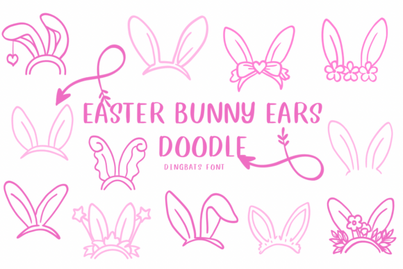 Easter Bunny Ears Doodle: A Playful Typeface for Spring Campaigns