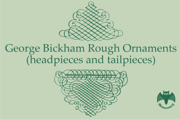 Elevate Your Brand with George Bickham Rough Ornaments Font