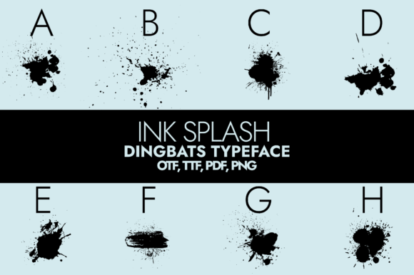 Ink Splash: A Playful Dingbats Font for Web Design