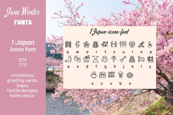 Japan Icons Font for Visual Marketing