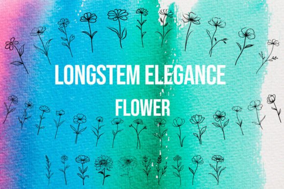 Long Stem Elegance: A Refined Typeface for Editorial Design