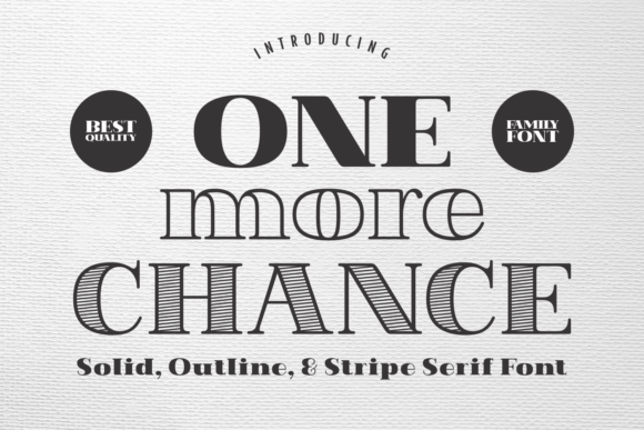 One More Chance Serif Font for Crafters