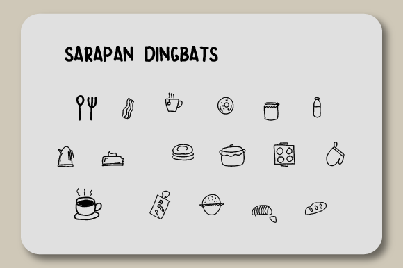 Sarapan: A Playful Dingbats Font for Editorial Design