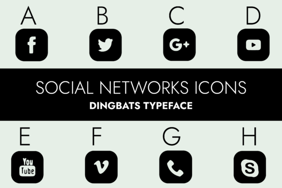 Social Networks Icons Font for Clear Campaigns