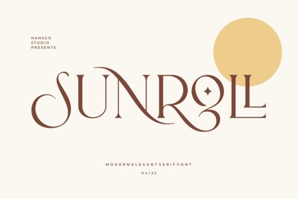 Sunroll: A Delicate Serif Font for Handmade Brands